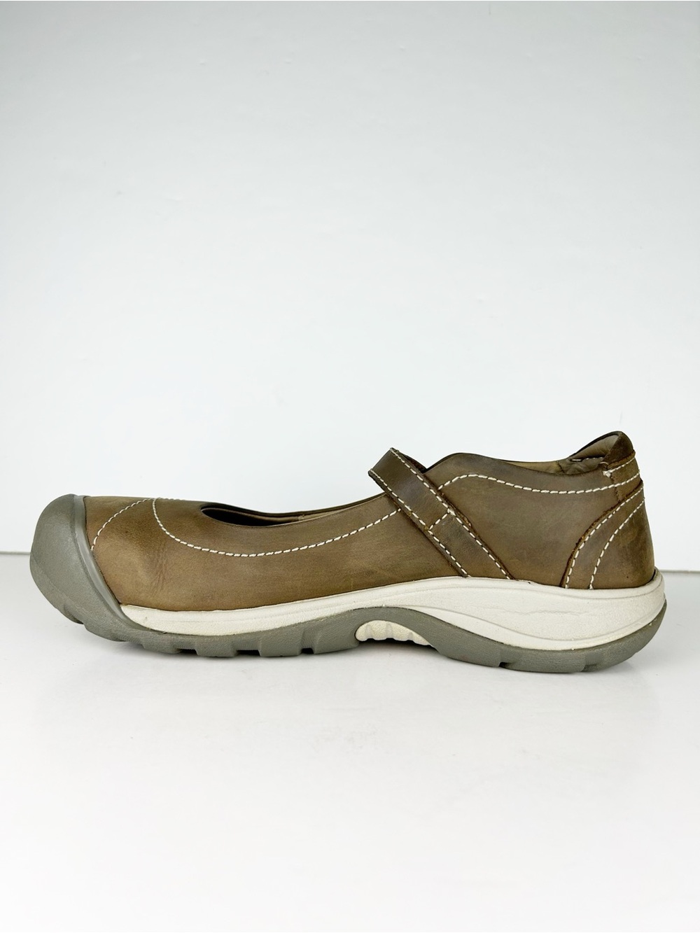 Keen Presidio II Mary Jane Brown Leather Gorpcore Hiking Comfort Shoes - Picture 7 of 11